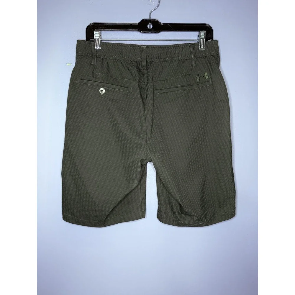 Under Armour Match Play Vented Golf Shorts Mens 32 Green Chino Performance Light